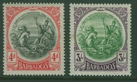 Barbados West Indies Caribbean SG 199/200 Colours changed set of 2 MLH