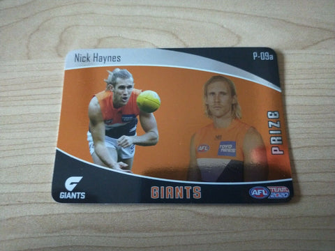2020 Teamcoach Prize Football Card Nick Haynes GWS P-09a