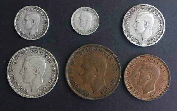 Australia 1938 Pre Decimal 6 Coin Set IDEAL BIRTHDAY GIFT