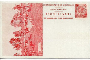 SA Australian States 1d Post card H&G#8 Dairy Farm cattle animals postal station