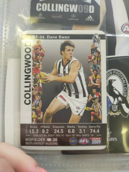 AFL Lot Of 2009 Collingwood Football Club Memorabilia Including memberships, sticker, Year Book