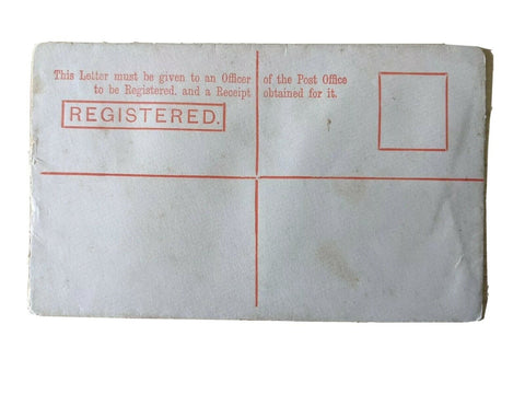 Victoria 3d REGISTERED ENVELOPE postal stationery H+G 8g CTO Faults