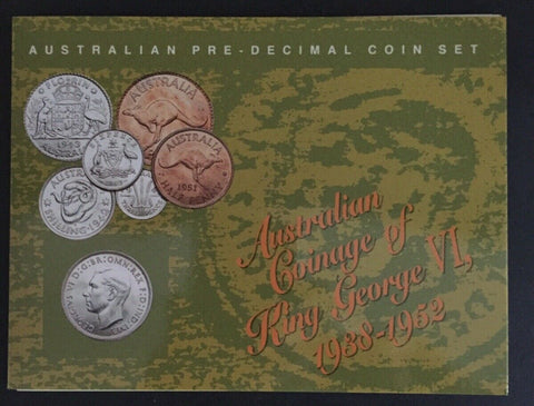 Australia 1938-1952 King George VI Pre Decimal Currency Coin Set