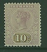 Tasmania Australian States SG 258 10/-  mauve and brown Tablet MLH