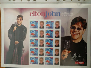 Australia 45c Pop music Souvenir Sheet - Elton John Australian Tour 2002