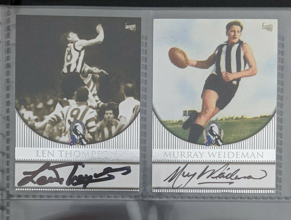 Collingwood AFL Hall Of Fame Card Collection (110)+ 9 Signatures Limited 66/250