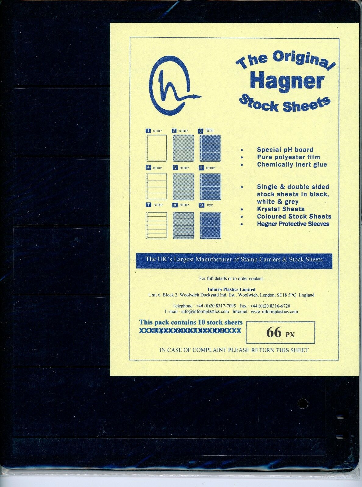 Hagner 6 Pocket Double Sided Stamp Stock Sheets Pack of 10