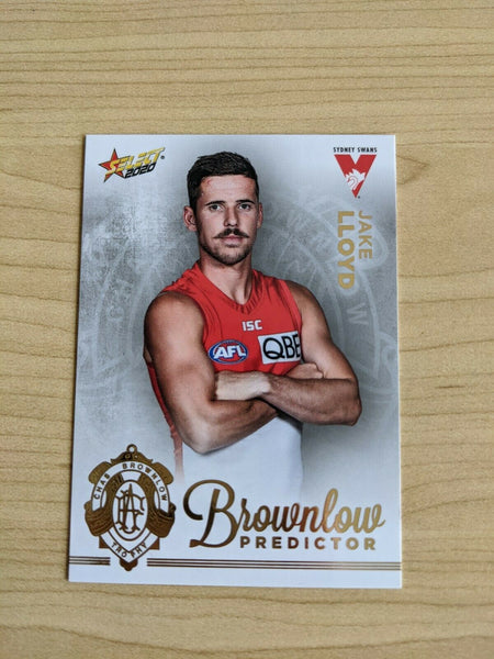 2020 AFL Select FOOTY STARS BROWNLOW PREDICTOR JAKE LLOYD 139/140