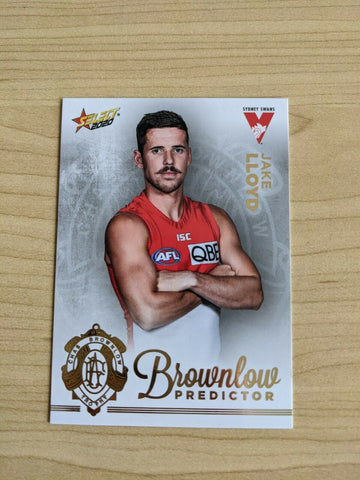 2020 AFL Select FOOTY STARS BROWNLOW PREDICTOR JAKE LLOYD 139/140
