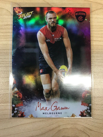 AFL 2018 Select Christmas Holofoil Card X121 - Melbourne Demons, Max Gawn