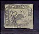 WA Western Australia Australian States SG 19  6d Swan enormous Transfer Flaw error lower right