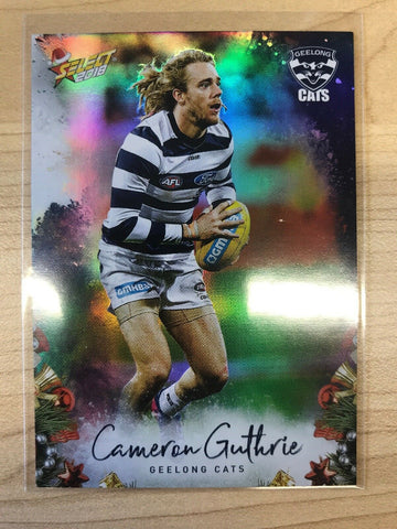 AFL 2018 Select Christmas Holofoil Card X75 - Geelong Cats, Cameron Guthrie