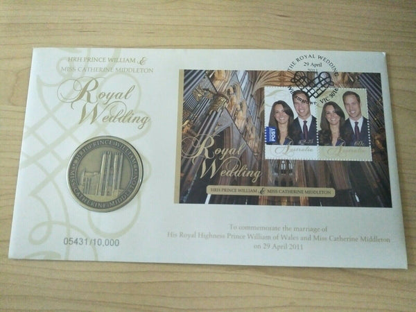 2011 PNC Australia Royal Wedding Prince William and Kate Middleton 1st Day Cover