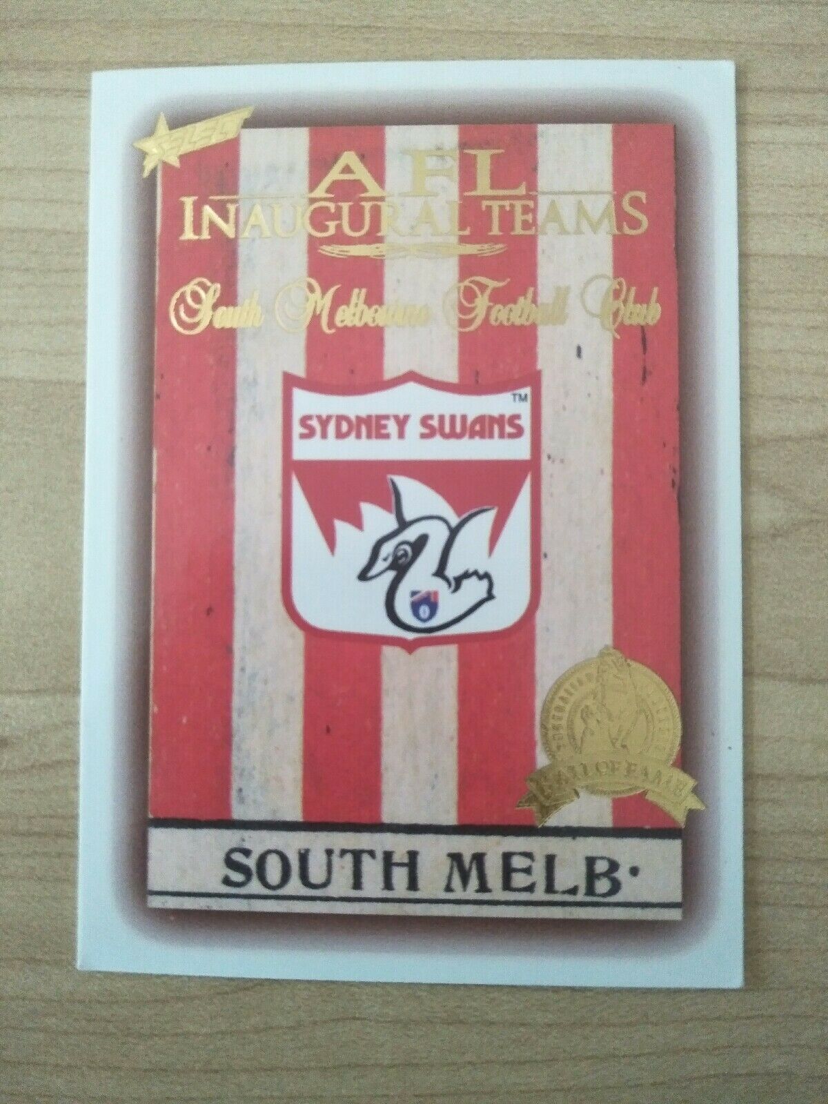 1996 Select Hall Of Fame Inaugural Teams Card South Melbourne Football Club