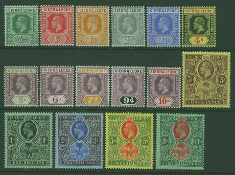 Sierra Leone Stamps SG 112/27 Set to 10s (16 values) missing £1 Mint Hinged