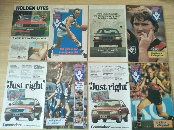 Lot Of 1982 VFL Football Records Collingwood Games x 21