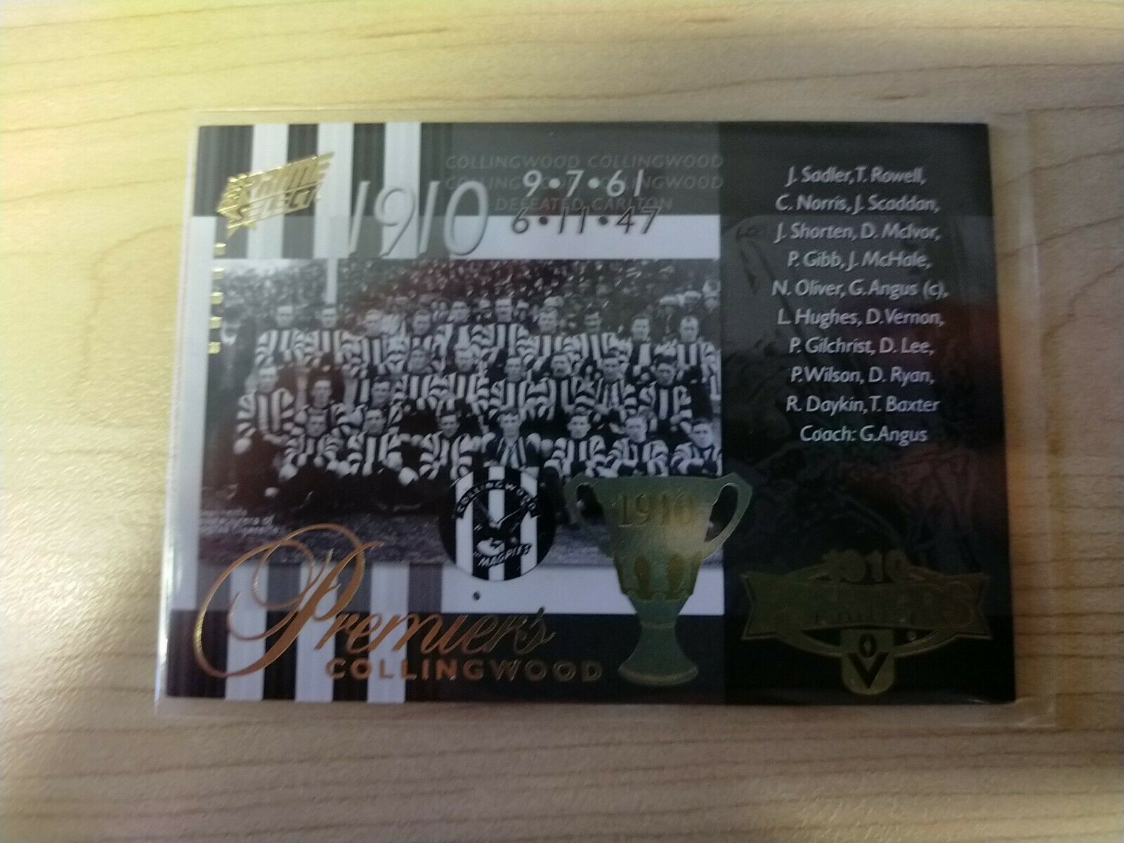 2013 Select Prime 1910 Premiers Collingwood No. 335/560