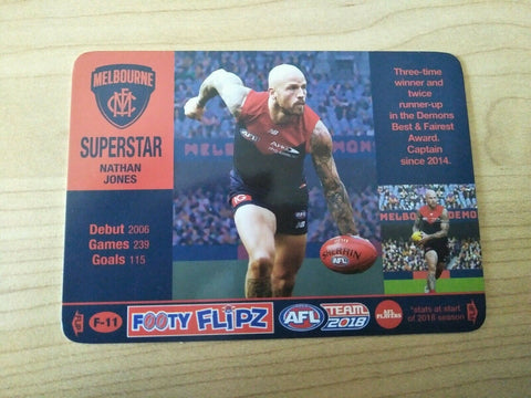 2018 AFL Teamcoach Footy Flipz Card Melbourne Nathan Jones/David Neitz
