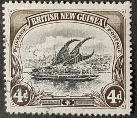 British New Guinea Papua 4d Lakatoi SG 13a deformed d variety