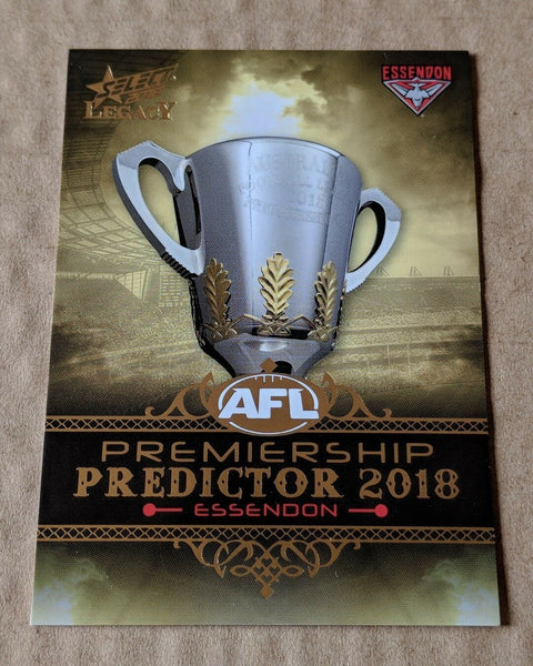 2018 AFL SELECT LEGACY GOLD ESSENDON PREMIERSHIP PREDICTOR CARD PP9 117/180