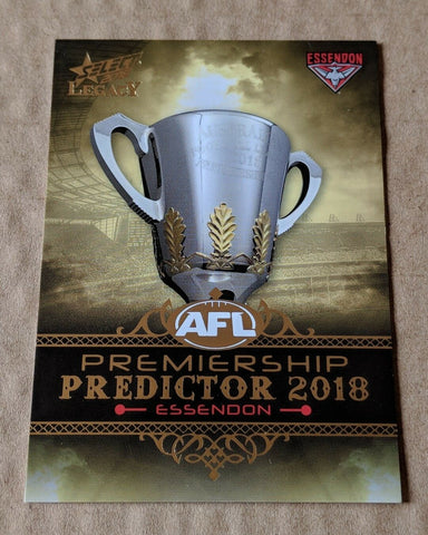 2018 AFL SELECT LEGACY GOLD ESSENDON PREMIERSHIP PREDICTOR CARD PP9 117/180