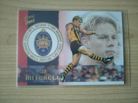 2004 Select AFL Conquest Rising Star Sam Mitchell Hawthorn Hawks