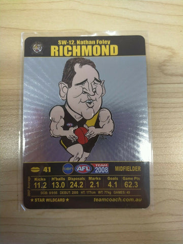 2008 Teamcoach Star Wildcard Nathan Foley Richmond SW-12