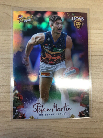 AFL 2018 Select Christmas Holofoil Card X17   - Brisbane Lions, Stefan Martin