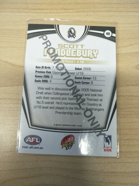 2007 Select AFL Supreme Promotional Card Scott Pendlebury Collingwood