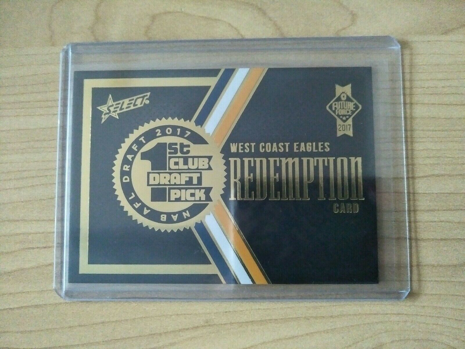 2017 Future Force 1st Draft Pick Redemption Card Jarrod Brander West Coast 59/80