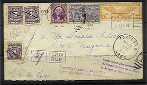 USA 1937 Special Delivery Airmail to Canada