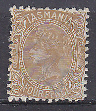 Tasmania Australian States SG 147a 4d Ochre side face MUH mint unhinged