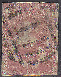 Victoria Australian States SG 28 1d pink Half length Used