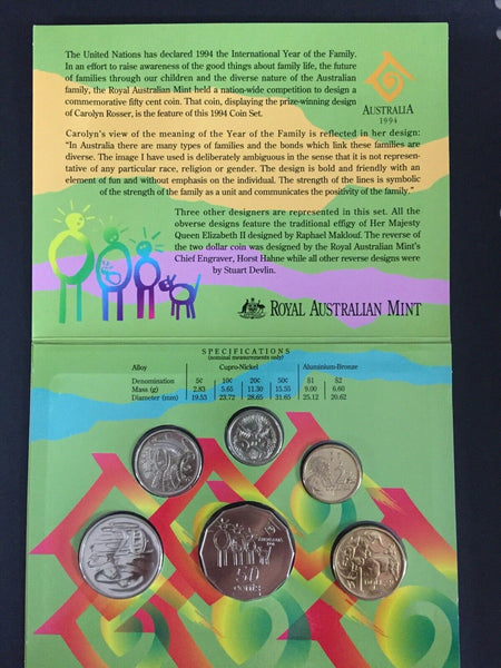 Australia 1994 Royal Australian Mint Uncirculated Coin Set