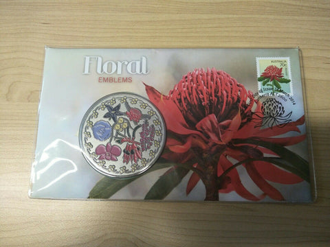 2014 Australian Floral Emblems Medallion 1st Day Cover Limited Ed No. 4087/5000