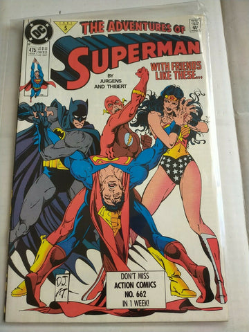 DC 475 February 1991 The Adventures of Superman Comic