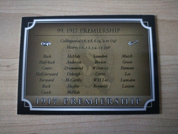 Select ESP Official AFL Collingwood Team Of The Century 1917 Premiership (99)