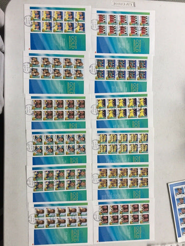 Australia Post 2000 Sydney Olympic Games Set Of 16 Winners Sheetlets Used.