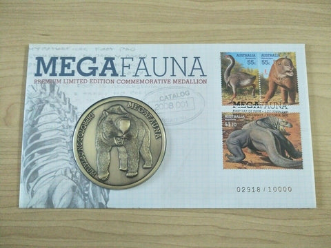 2008 Australian Mega Fauna Limited Edition  Medallion 1st Day Cover 2918/10000