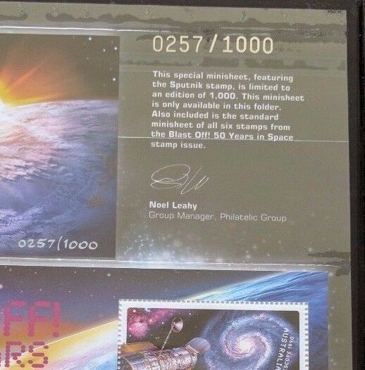 Australia 2007 Blast Off 50 Years in Space Stamp + Coin Folder Limited Edition