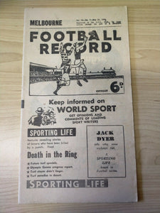 VFL 1956 May 26 Football Record Melbourne v Collingwood