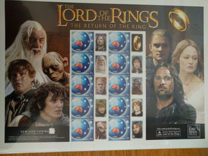 Australia Post 50c Souvenir Sheet - The Lord of the Rings The Return of the King