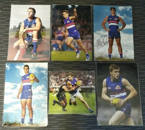 Lot Of Western Bulldogs Memorabilia Including Hat, 40+ Signed Photos, Cards