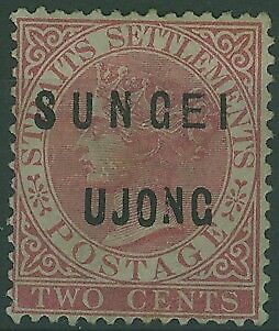 Sungei Ujong on Straits Settlements Malayan States SG 32 2c pale rose MLH. Toned