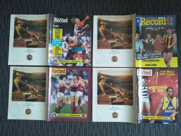 Lot Of 1994 AFL Football Records Collingwood Games x 22