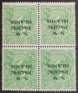 NWPI on Australia, New Guinea ½d KGV inverted watermark variety SG 119w mint