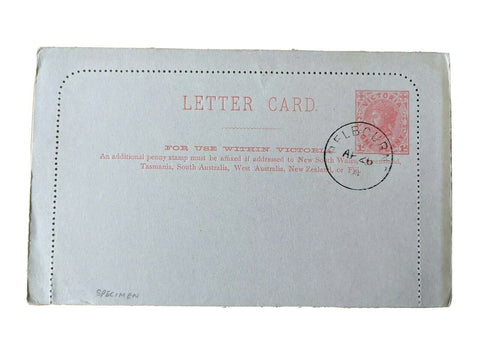 Victoria Australian States Postal stationery Letter Card LC13 error CTO