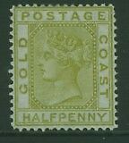 Gold Coast SG  9  ½d olive-yellow Queen Victoria MH