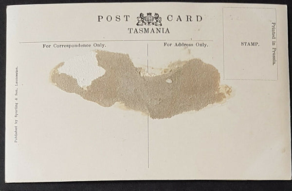 Queensland picture postcard of Townsville with Tasmanian reverse. Error
