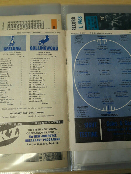 VFL 1967 Record July 11 Geelong v Collingwood